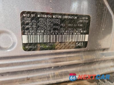 Zdjęcie 13 z 13 samochodu: 2020 MITSUBISHI OUTLANDER SE VIN:JA4AD3A31LJ001427 - miniatura