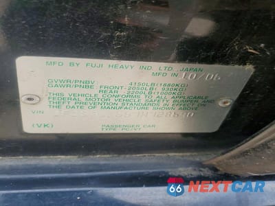Zdjęcie 13 z 13 samochodu: 2007 SUBARU FORESTER 2.5X VIN:JF1SG63667H728690 - miniatura
