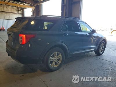 Trzecie zdjęcie samochodu z tyłu: 2021 FORD EXPLORER XLT VIN:1FMSK8DH2MGA23063 - miniatura