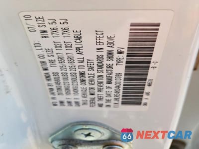Zdjęcie 12 z 12 samochodu: 2010 HONDA CR-V LX VIN:JHLRE4H34AC013769 - miniatura