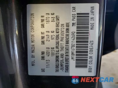 Zdjęcie 12 z 12 samochodu: 2014 MAZDA 3 SPORT VIN:JM1BM1U78E1142690 - miniatura