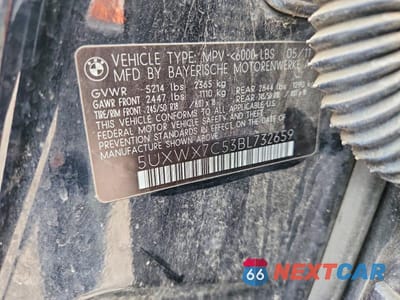 Zdjęcie 13 z 13 samochodu: 2011 BMW X3 XDRIVE35I VIN:5UXWX7C53BL732659 - miniatura