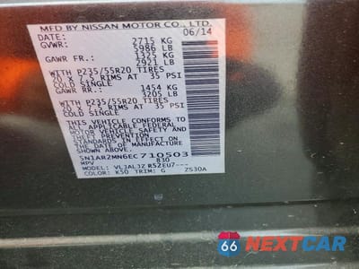 Zdjęcie 13 z 13 samochodu: 2014 NISSAN PATHFINDER PLATINUM VIN:5N1AR2MN6EC710503 - miniatura
