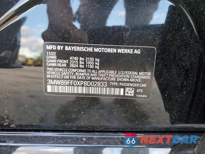 Zdjęcie 12 z 12 samochodu: 2023 BMW 330XI VIN:3MW89FF0XP8D02833 - miniatura
