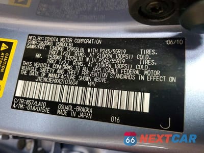 Zdjęcie 13 z 13 samochodu: 2010 TOYOTA HIGHLANDER LIMITED VIN:JTEYK3EHXA2103604 - miniatura