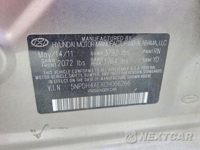 Zdjęcie 13 z 13 samochodu: 2012 HYUNDAI ELANTRA GLS VIN:5NPDH4AEXCH066266 - miniatura