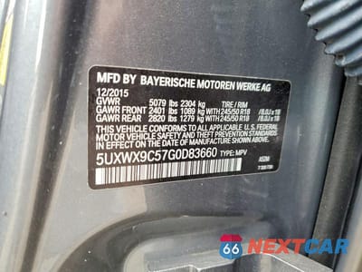 Zdjęcie 12 z 12 samochodu: 2016 BMW X3 XDRIVE28I VIN:5UXWX9C57G0D83660 - miniatura