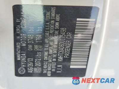 Zdjęcie 12 z 12 samochodu: 2013 HYUNDAI VELOSTER BASE VIN:KMHTC6AD6DU175498 - miniatura