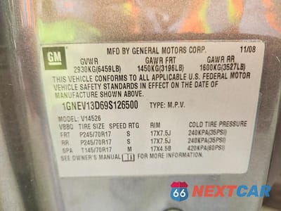 Zdjęcie 13 z 13 samochodu: 2011 CHEVROLET TRAVERSE LT VIN:1GNKVGED0BJ265584 - miniatura