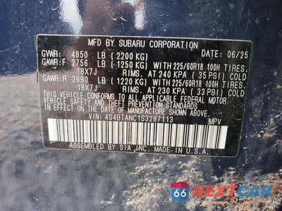 Zdjęcie 13 z 13 samochodu: 2025 SUBARU OUTBACK LIMITED VIN:4S4BTANC1S3287113 - miniatura
