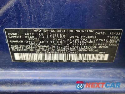 Zdjęcie 14 z 14 samochodu: 2024 SUBARU CROSSTREK SPORT VIN:4S4GUHF68R3749200 - miniatura