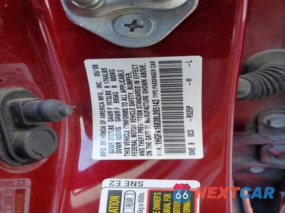 Zdjęcie 12 z 12 samochodu: 2008 HONDA CIVIC EX VIN:1HGFA16838L095143 - miniatura