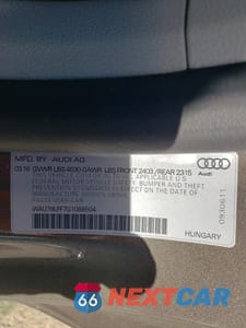 Zdjęcie 12 z 12 samochodu: 2016 AUDI A3 PREMIUM VIN:WAU78LFF7G1088504 - miniatura