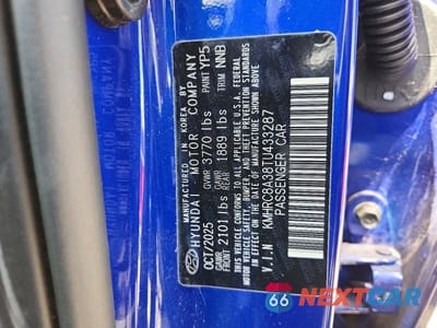 Zdjęcie 12 z 12 samochodu: 2026 HYUNDAI VENUE SEL VIN:KMHRC8A38TU433287 - miniatura
