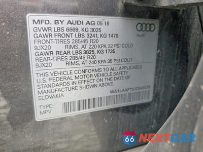 Zdjęcie 13 z 13 samochodu: 2018 AUDI Q7 PREMIUM PLUS VIN:WA1LAAF73JD045538 - miniatura