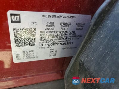 Zdjęcie 13 z 13 samochodu: 2024 CHEVROLET TRAX 1RS VIN:KL77LGE22RC018033 - miniatura
