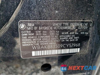 Zdjęcie 13 z 13 samochodu: 2009 BMW 750 LI VIN:WBAKB83509CY57968 - miniatura