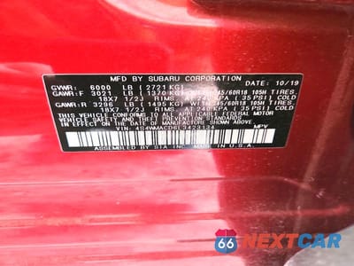 Zdjęcie 13 z 13 samochodu: 2020 SUBARU ASCENT PREMIUM VIN:4S4WMACD6L3423134 - miniatura