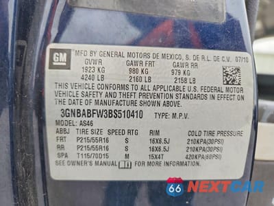 Zdjęcie 13 z 13 samochodu: 2011 CHEVROLET HHR LT VIN:3GNBABFW3BS510410 - miniatura