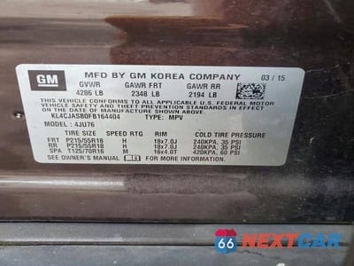 Zdjęcie 12 z 12 samochodu: 2016 BUICK ENCORE VIN:KL4CJASB0FB164404 - miniatura
