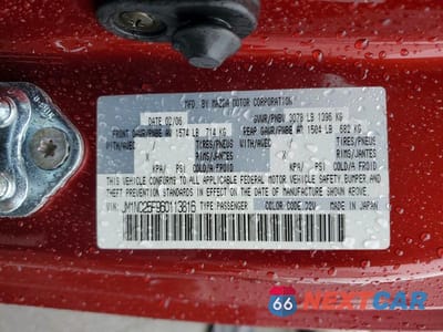 Zdjęcie 12 z 12 samochodu: 2006 MAZDA MX-5 MIATA VIN:JM1NC25F960113816 - miniatura