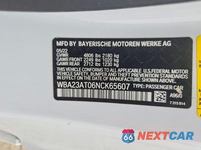 Zdjęcie 12 z 12 samochodu: 2022 BMW 430I VIN:WBA23AT06NCK65607 - miniatura
