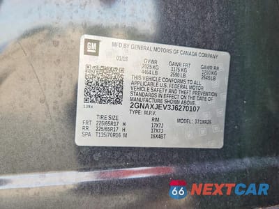 Zdjęcie 13 z 13 samochodu: 2018 CHEVROLET EQUINOX 4D L VIN:2GNAXJEV3J6270107 - miniatura