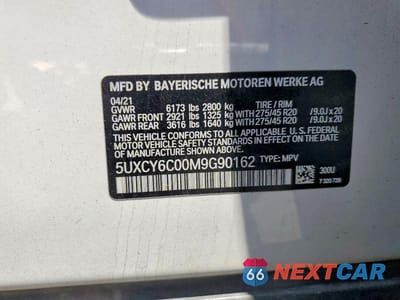 Zdjęcie 14 z 14 samochodu: 2021 BMW X6 XDRIVE40I VIN:5UXCY6C00M9G90162 - miniatura