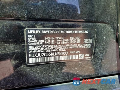 Zdjęcie 13 z 13 samochodu: 2019 BMW X5 XDRIVE50I VIN:5UXJU2C55KLN64903 - miniatura