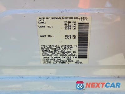 Zdjęcie 12 z 12 samochodu: 2017 NISSAN LEAF S VIN:1N4BZ0CP6HC303226 - miniatura