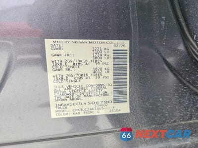 Zdjęcie 12 z 12 samochodu: 2020 NISSAN TITAN VIN:1N6AA1EF7LN506790 - miniatura