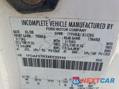 Zdjęcie 12 z 12 samochodu: 2008 FORD F550 SUPER DUTY VIN:1FDAF57RX8EE22310 - miniatura