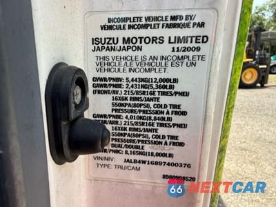 Zdjęcie 10 z 11 samochodu: 2009 ISUZU NPR BOX TRUCK VIN:JALB4W16897400376 - miniatura