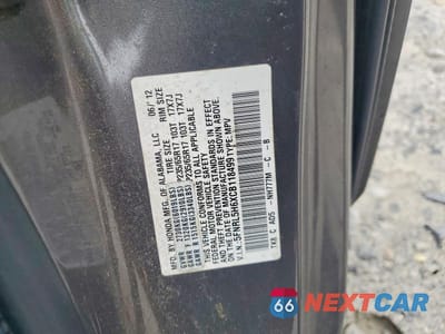 Zdjęcie 13 z 13 samochodu: 2012 HONDA ODYSSEY EXL VIN:5FNRL5H6XCB118499 - miniatura