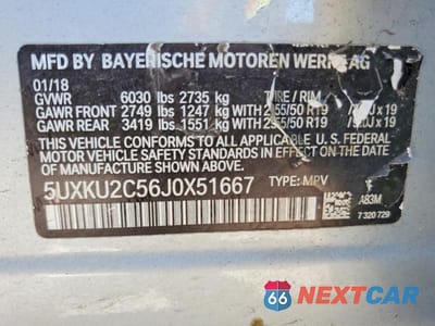Zdjęcie 13 z 13 samochodu: 2018 BMW X6 XDRIVE35I VIN:5UXKU2C56J0X51667 - miniatura