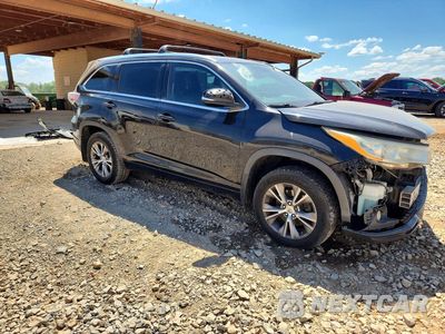 Czwarte zdjęcie samochodu z boku: 2014 TOYOTA HIGHLANDER XLE VIN:5TDKKRFH5ES031429 - miniatura