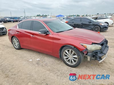 Czwarte zdjęcie samochodu z boku: 2014 INFINITI Q50 BASE VIN:JN1BV7AP7EM672932 - miniatura