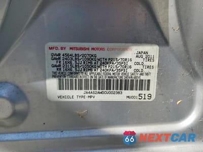 Zdjęcie 13 z 13 samochodu: 2012 MITSUBISHI OUTLANDER ES VIN:JA4AS2AW0CU002383 - miniatura