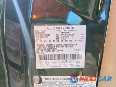 Zdjęcie 12 z 12 samochodu: 2014 FORD F150 SUPERCREW VIN:1FTFW1ET8EFC28933 - miniatura