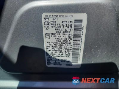 Zdjęcie 12 z 12 samochodu: 2011 NISSAN ROGUE S VIN:JN8AS5MV3BW678053 - miniatura