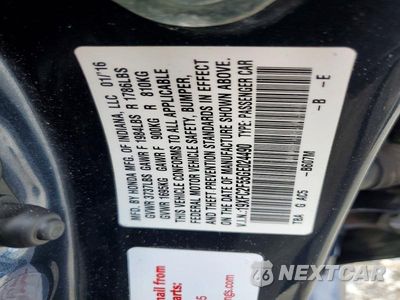 Zdjęcie 12 z 12 samochodu: 2016 HONDA CIVIC LX VIN:19XFC2F55GE024490 - miniatura