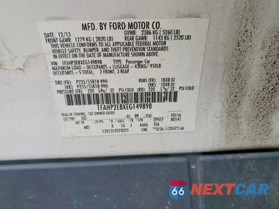 Zdjęcie 12 z 12 samochodu: 2014 FORD TAURUS SEL VIN:1FAHP2E8XEG149898 - miniatura