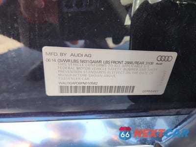 Zdjęcie 12 z 12 samochodu: 2015 AUDI A8 L QUATTRO VIN:WAU3GAFD6FN010582 - miniatura
