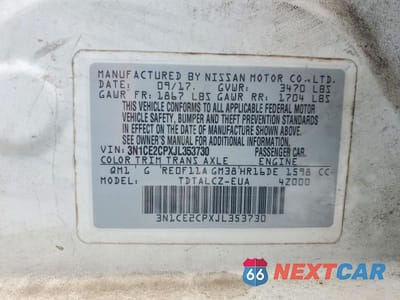 Zdjęcie 12 z 12 samochodu: 2018 NISSAN VERSA NOTE S VIN:3N1CE2CPXJL353730 - miniatura