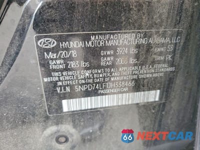 Zdjęcie 12 z 12 samochodu: 2018 HYUNDAI ELANTRA SE VIN:5NPD74LF1JH338466 - miniatura