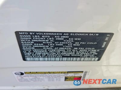Zdjęcie 13 z 13 samochodu: 2015 VOLKSWAGEN TOUAREG V6 VIN:WVGEF9BP1FD007460 - miniatura