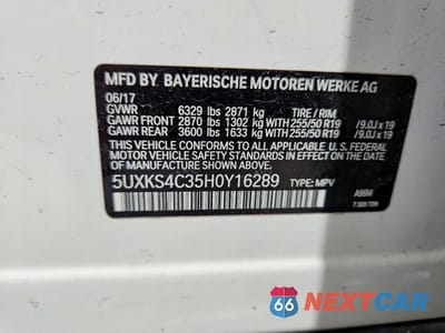 Zdjęcie 14 z 14 samochodu: 2017 BMW X5 XDRIVE35D VIN:5UXKS4C35H0Y16289 - miniatura