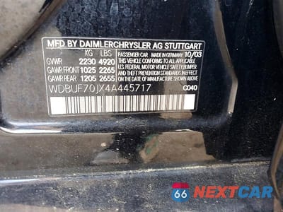 Zdjęcie 12 z 12 samochodu: 2004 MERCEDES-BENZ E 300TD VIN:WDBUF70JX4A445717 - miniatura