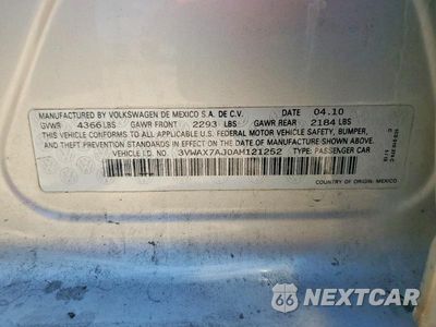 Zdjęcie 12 z 12 samochodu: 2010 VOLKSWAGEN JETTA LIMITED VIN:3VWAX7AJ0AM121252 - miniatura