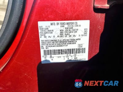 Zdjęcie 12 z 12 samochodu: 2013 FORD EDGE LIMITED VIN:2FMDK4KC8DBB31137 - miniatura